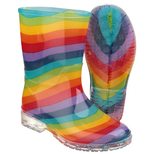 Cotswold PVC Jnr | Rainbow | Childrens Colourful Rain Boots 2