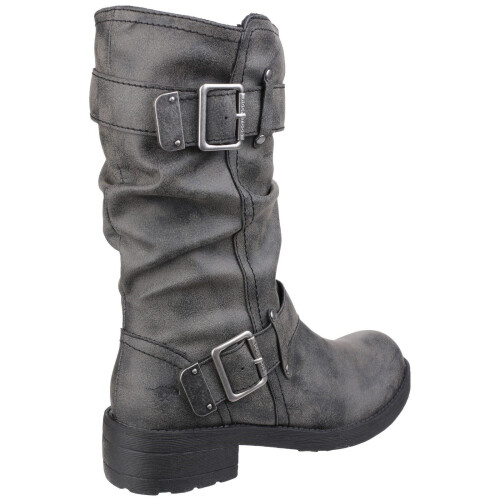 ROCKET DOG (7 (Adults')) Trumble | Black | Women's Double Buckle Biker Boots 2