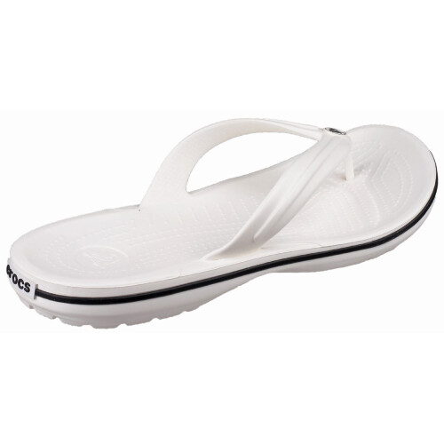 Crocs (8 UK, White) Crocs Crocband Mens Flip Flops 1