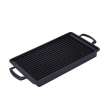 Portable BBQ Grilling Pans Nonstick Aluminum Grill Plate Rectangular Outdoor Barbecue Tray Large Easy To Clean