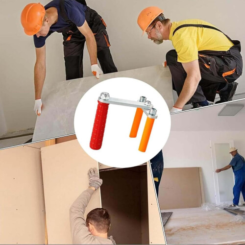 Plywood Panel Carrier 2-Piece Set Panel Handler Lifter Gripper Tool For Drywall Sheet Material Adjustable Transporter 2