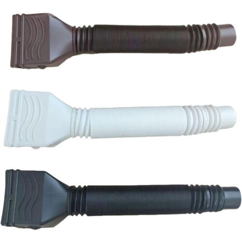 Retractable Downspout Extension Pipe Adjustable Rain Gutter Drainage System 20-59 Inch Brown Removable Adapter 2