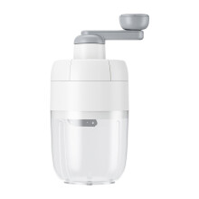 Hand Operated Shaved Ice Crusher - Manual Ice Maker, Home Kitchen, Carrot Grater Board, White, One Size