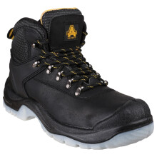 (UK 12) Amblers Steel Black Safety Work Boots FS199