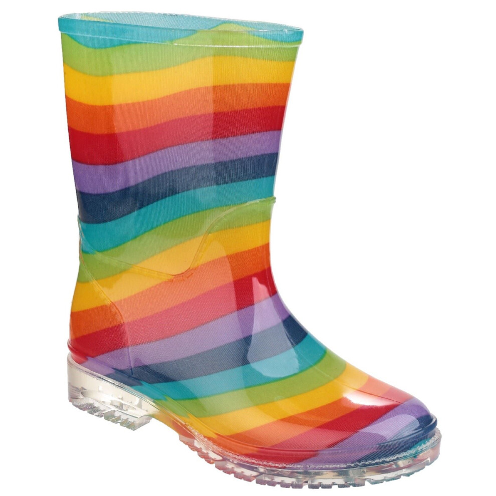 Cotswold (23 Eur, Multi) Pvc Kids Rainbow Welly / Girls Boots Multicoloured