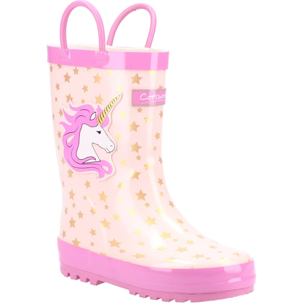 Cotswold Girls Purple Puddle Waterproof Wellington Junior Unicorn - Size 4.5 Kids - Image 4