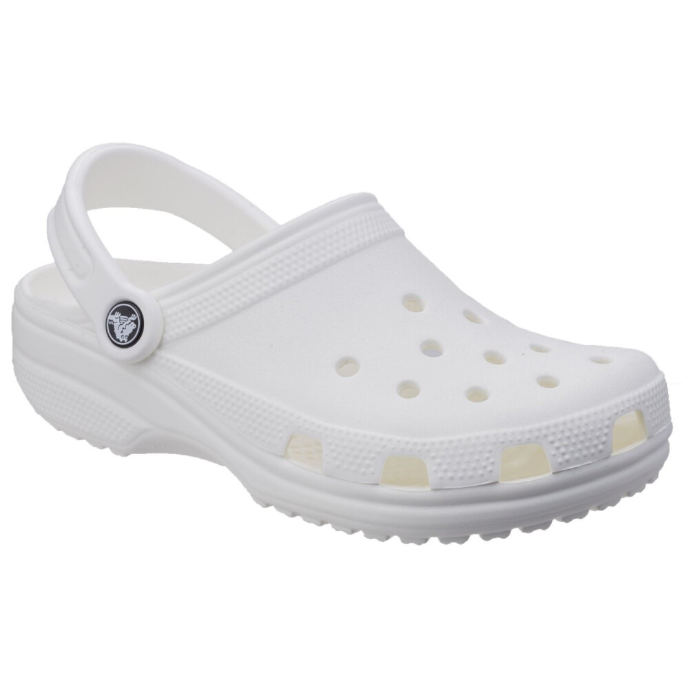 Crocs Unisex Adults' Classic Clogs , White (White) , 10 UK Women / 9 UK Men (12 US Women / 10 US Men)