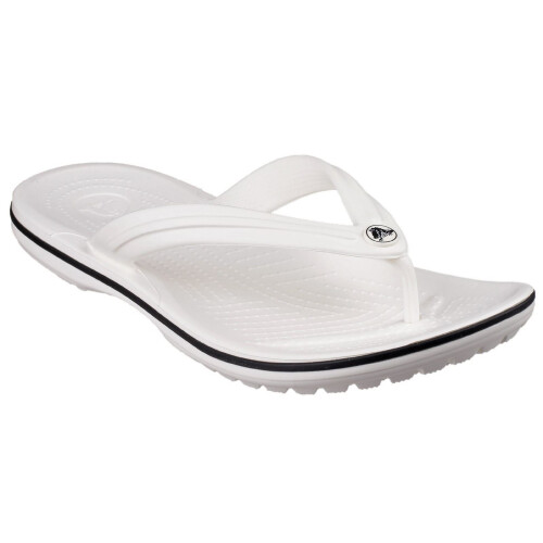 Crocs (8 UK, White) Crocs Crocband Mens Flip Flops