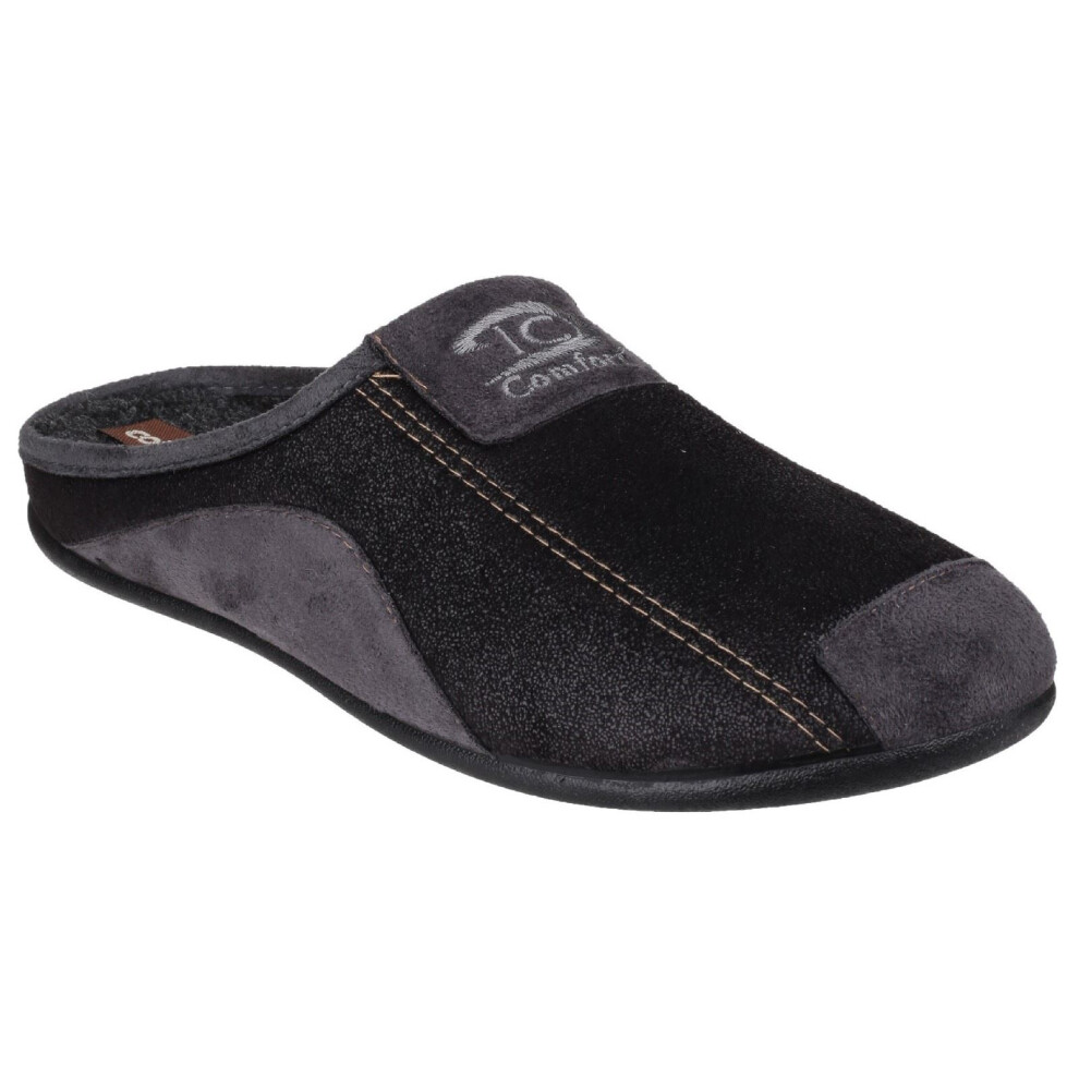 Cotswold (8 Uk, Black) Mens Westwell Slip On Mule Slippers