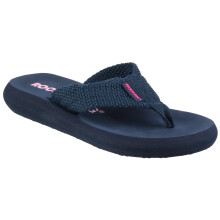 (6 (Adults')) Sunset Webbing | Navy | Women's Casual Summer Flipflops