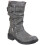 ROCKET DOG (7 (Adults')) Trumble | Black | Women's Double Buckle Biker Boots 1