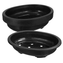 6St Kunststoff Blumentöpfe Große Oval Für Bonsai Und Gartenarbeit