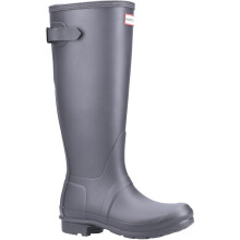 (UK 3) Hunter Womens Black Original Back Adjust Wellington Boots