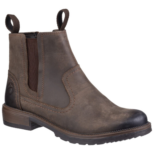 (8 UK, Brown) Cotswold Womens/Ladies Laverton Slip On Leather Ankle Boot
