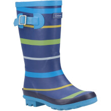 (13 (Children's), Blue/Green/Yellow) Stripe Blue/Green/Yellow Kids Stripy Wellies