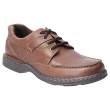 (Brown, 6 (Adults')) Hush Puppies Randall II Leather Men's Brown Lace-Up Shoes