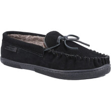 (Black, 9 (Adults')) Hush Puppies 0 Suede Men's Black Slippers
