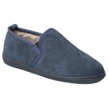 Hush Puppies arnold leather mens full slippers navy UK Size