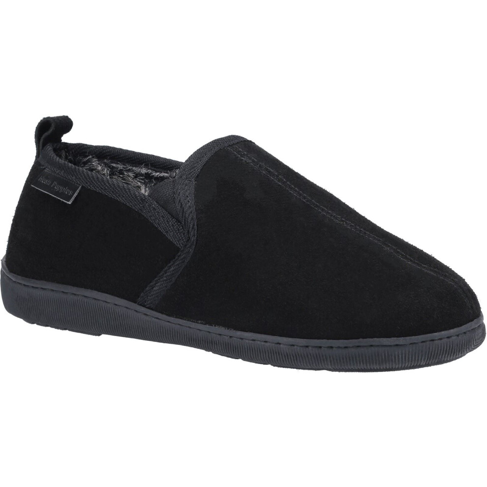 Hush Puppies (Black, 10 (Adults')) Arnold Suede Men's Black Slippers