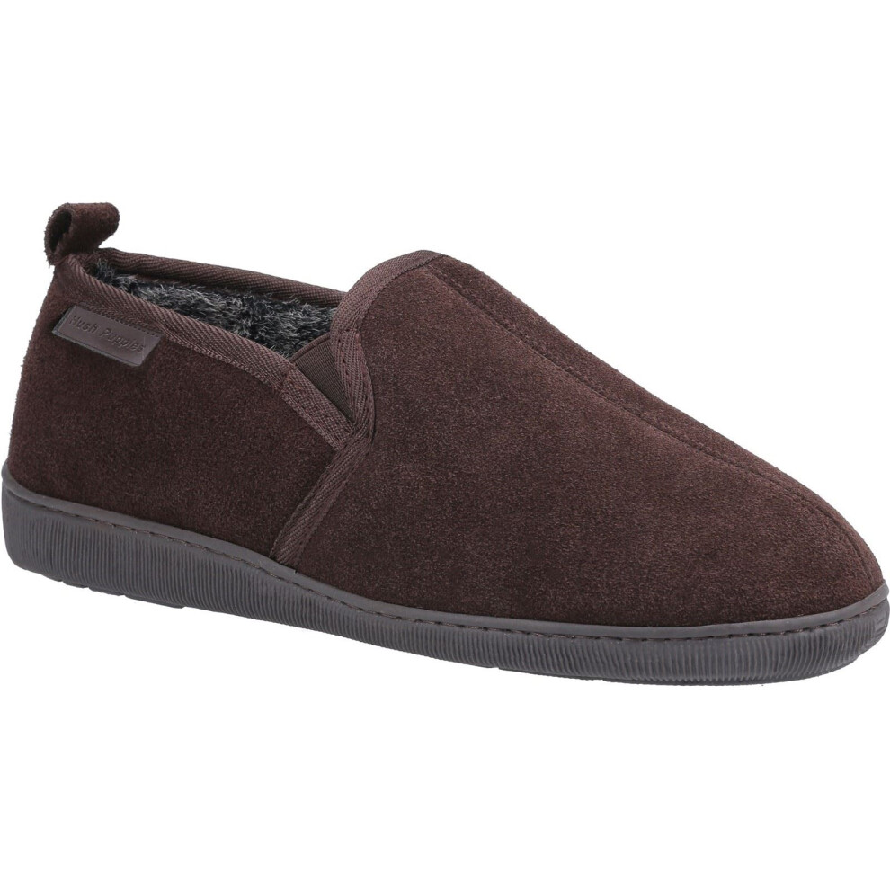 Hush Puppies (Brown, 9 (Adults')) Arnold Suede Men's Brown Slippers