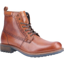 (8 UK, Tan) Cotswold Mens Dauntsey Lace Up Leather Boot