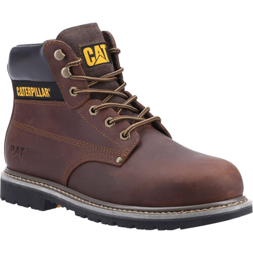 Caterpillar Men's Powerplant GYW Safety Boot Brown 9