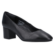 (Black, 6 (Adults')) Hush Puppies Anna Leather Women's Black Heels