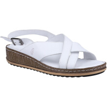 (UK 8) Hush Puppies ELENA Crossover Womens Wedge Sandals White