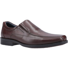 (Brown, 11 (Adults')) Hush Puppies Brody Leather Men's Chocolate Slip-On Shoes
