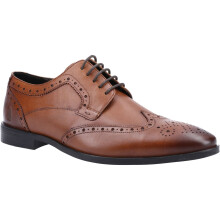 (Brown, 12 (Adults')) Hush Puppies Elliot Leather Men's Tan Brogues Shoes