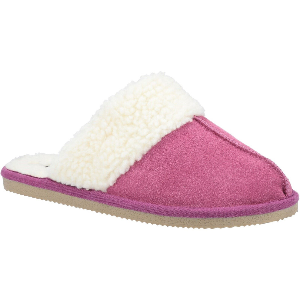 Hush Puppies (Pink, 6 (Adults')) Arianna Suede Women's Pink Slippers
