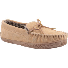 (Brown, 8 (Adults')) Hush Puppies 0 Suede Men's Tan Slippers
