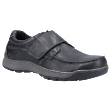 (11 (Adults')) Hush Puppies casper leather mens casual shoes black