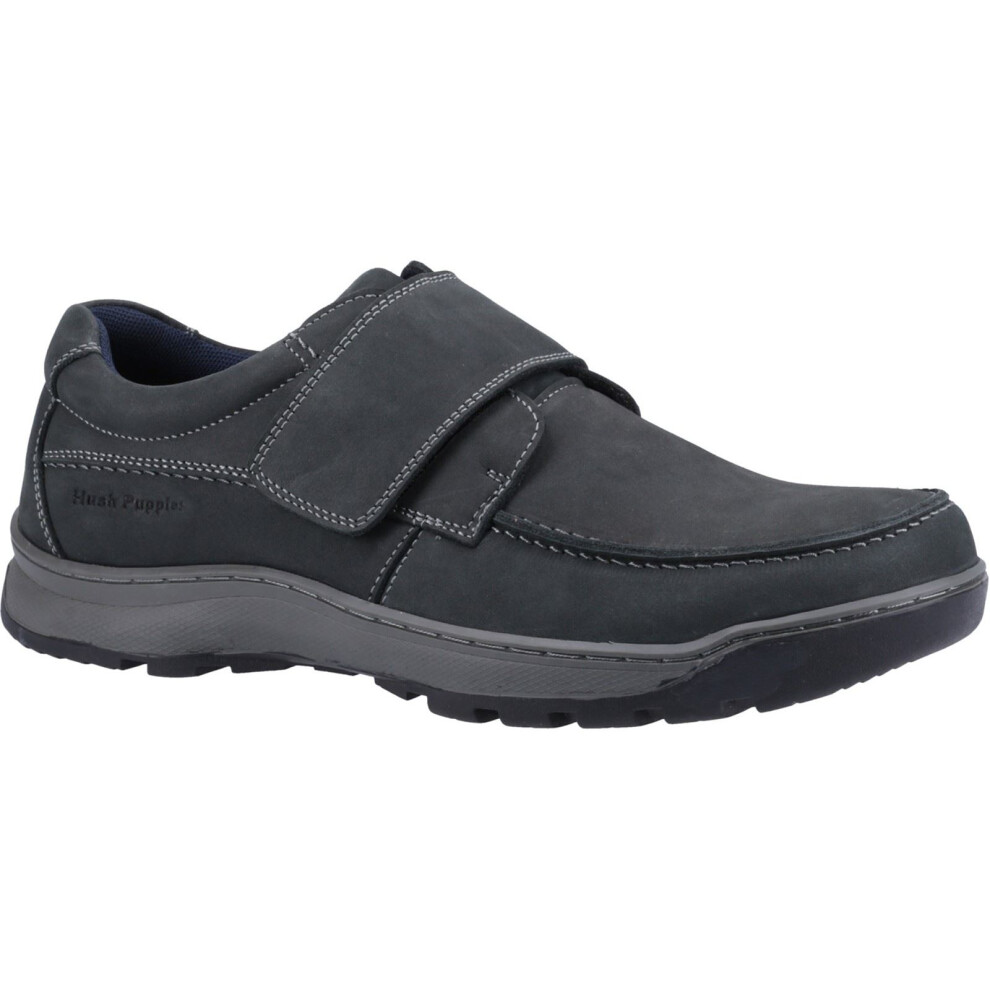 Hush Puppies (Blue, 9 (Adults')) Casper Leather Men's Navy Nubuck Loafers