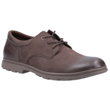 (Brown, 9 (Adults')) Hush Puppies Trevor Leather Men's Brown Lace-Up Shoes