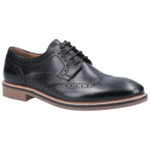 (Black, 10 (Adults')) Hush Puppies Bryson Leather Men's Black Brogues Shoes