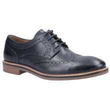 (Blue, 7 (Adults')) Hush Puppies Bryson Leather Men's Navy Brogues Shoes