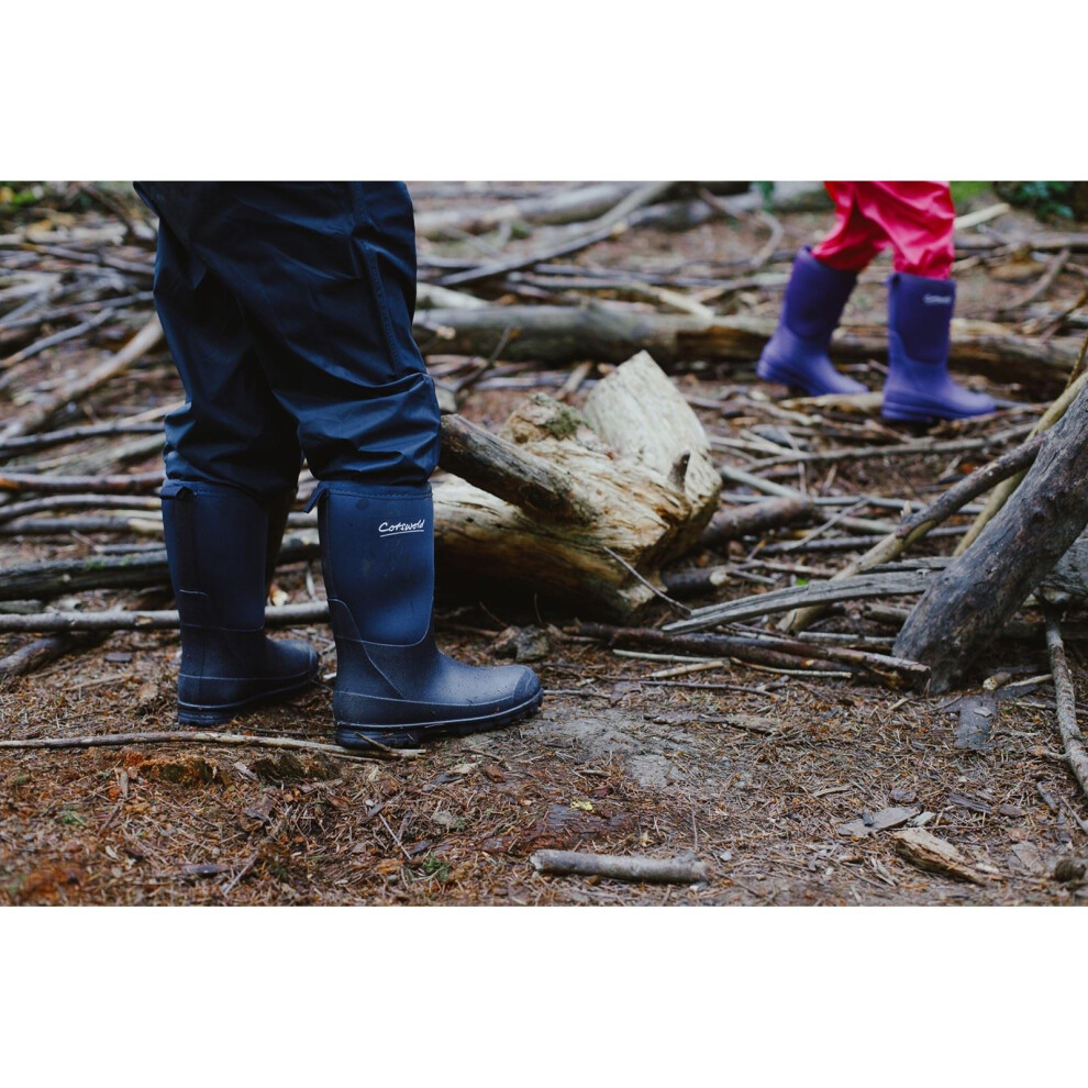 Cotswold Hilly Neoprene Wellington Boot Navy Blue