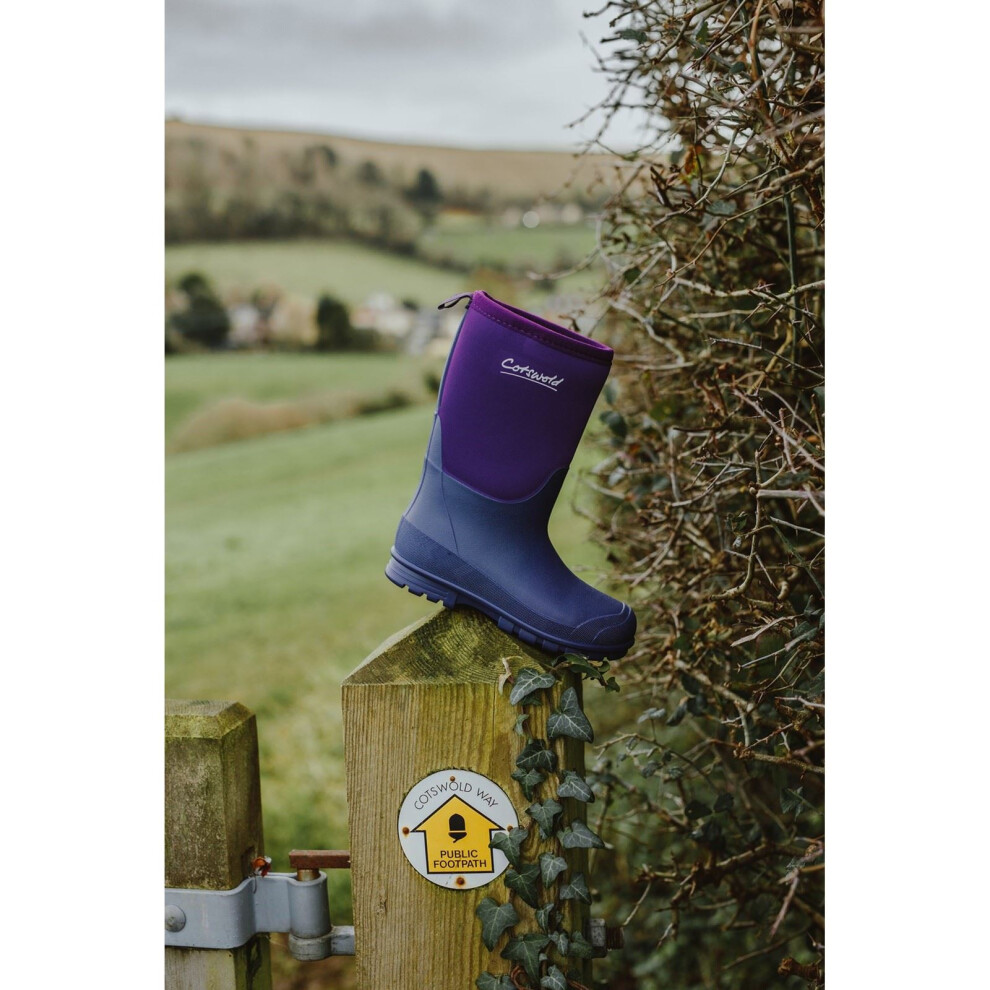 Cotswold Hilly Neoprene Wellington Boot Purple