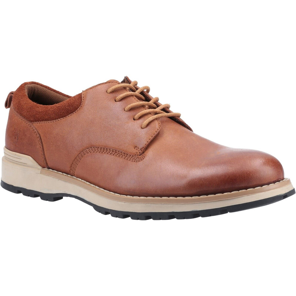 Hush Puppies (, 10 (Adults')) Dylan Leather And Suede Men's Tan Lace-Up Shoes Brown
