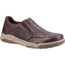 (Brown, 11 (Adults')) Hush Puppies Fletcher Leather Men's Coffee Loafers