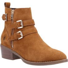 (Brown, 3 (Adults')) Hush Puppies Jenna Leather Women's Tan Boots