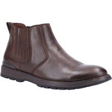 (Brown, 7 (Adults')) Hush Puppies Gary Leather Men's Brown Boots