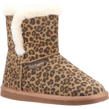 (Multicoloured, 5 (Adults')) Hush Puppies Ashleigh Womens Leather Slipper Boots leopard UK Size