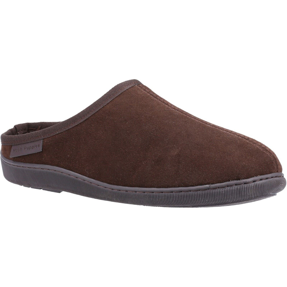Hush Puppies (Brown, 12 (Adults')) Ashton Suede Men's Brown Slippers