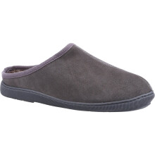 (Grey, 8 (Adults')) Hush Puppies Ashton Suede Men's Grey Slippers