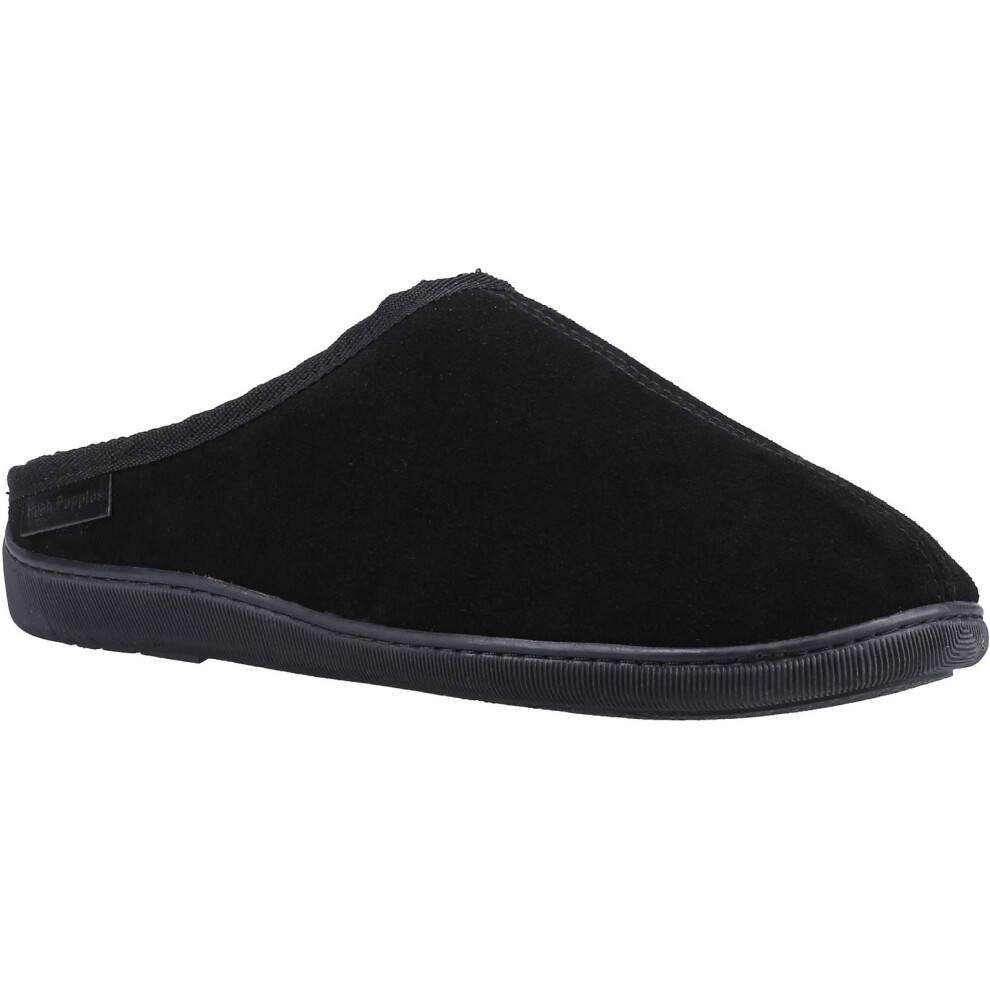 Hush Puppies (Black, 6 (Adults')) Ashton Suede Men's Black Slippers