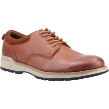 (Brown, 7 (Adults')) Hush Puppies Dylan Leather And Suede Men's Tan Lace-Up Shoes