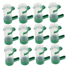 Bird Water Dispenser 12-Pack Parrot Water Bowl Automatic Feeder Spillproof Easy Clean for Cage
