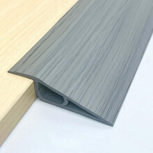 Threshold Ramp Adhesive Transition Profile 3 Meters Gray Wood Grain 1.5 Cm Thick Slopes 0 To 20 Mm Multi Level Surfaces